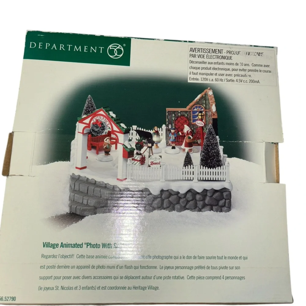 Department 56 Heritage Village Animated Photo with Santa
